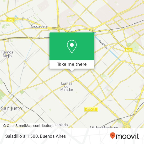 Saladillo al 1500 map