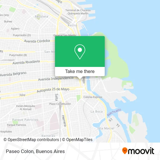 Mapa de Paseo Colon
