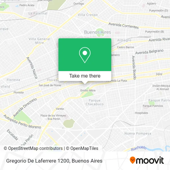Gregorio De Laferrere 1200 map