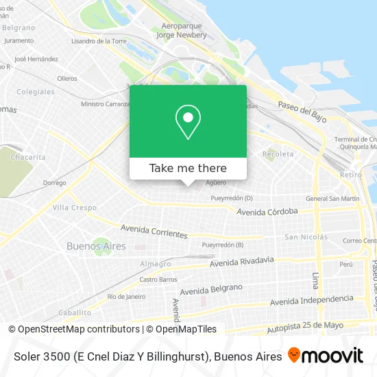 Mapa de Soler 3500 (E  Cnel  Diaz Y Billinghurst)