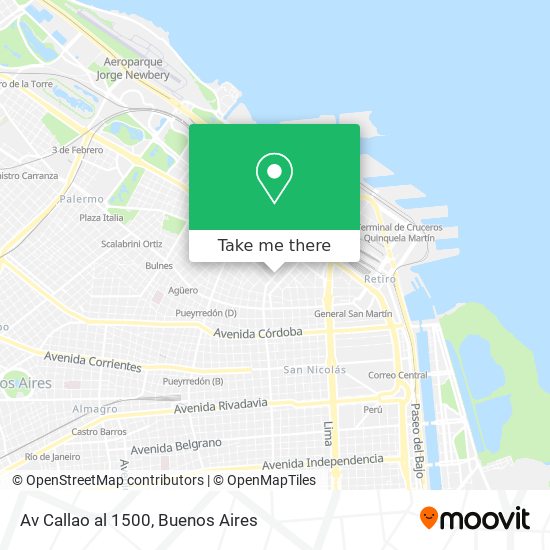 Av  Callao  al 1500 map
