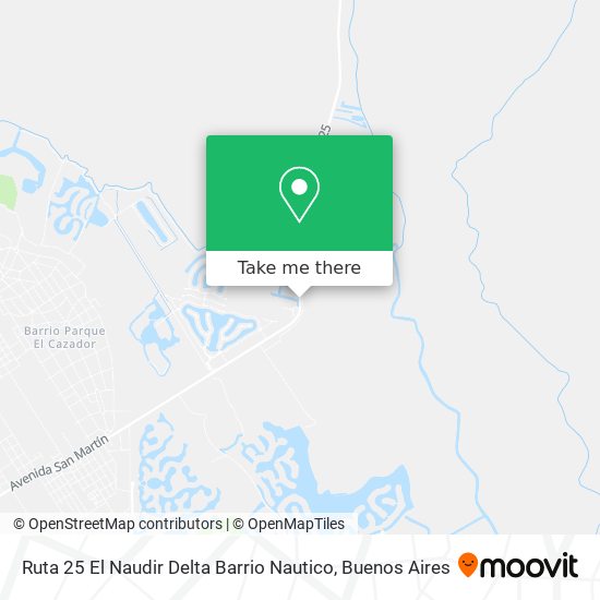 Mapa de Ruta 25 El Naudir Delta   Barrio Nautico