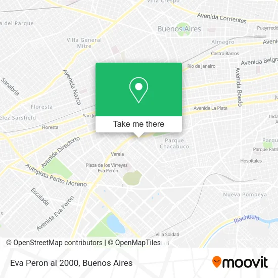 Mapa de Eva Peron al 2000