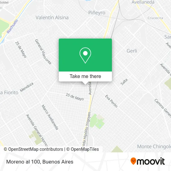 Mapa de Moreno al 100