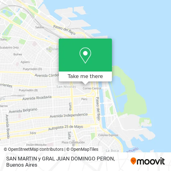 Mapa de SAN MARTIN y GRAL JUAN DOMINGO PERON