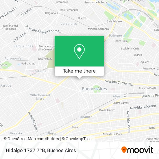 Hidalgo 1737 7ºB map