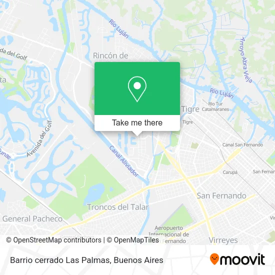 Mapa de Barrio cerrado Las Palmas