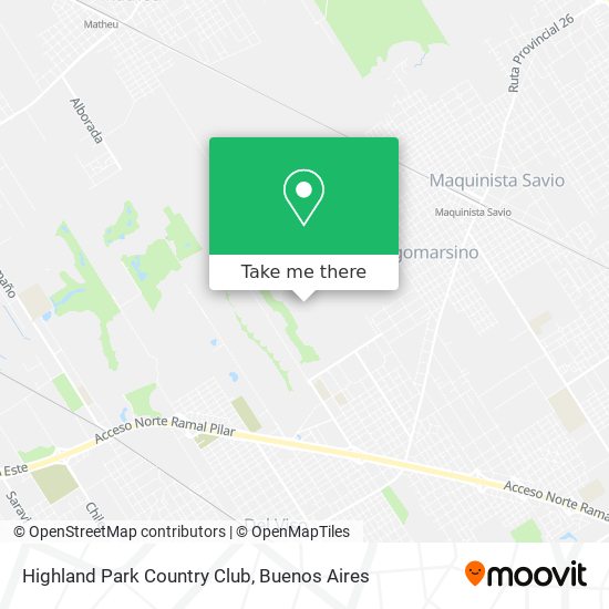 Highland Park Country Club map