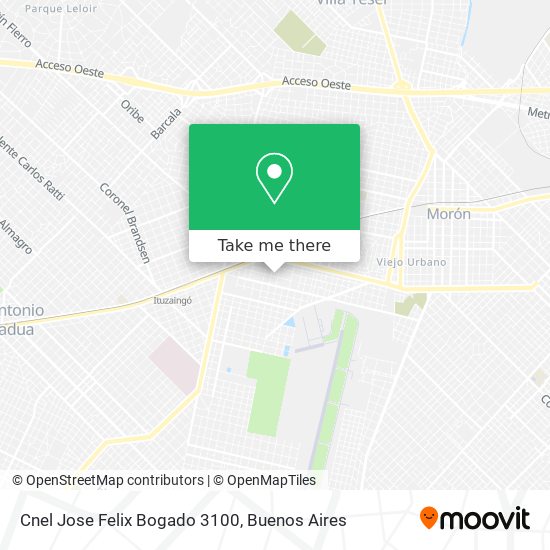 Cnel  Jose Felix Bogado   3100 map