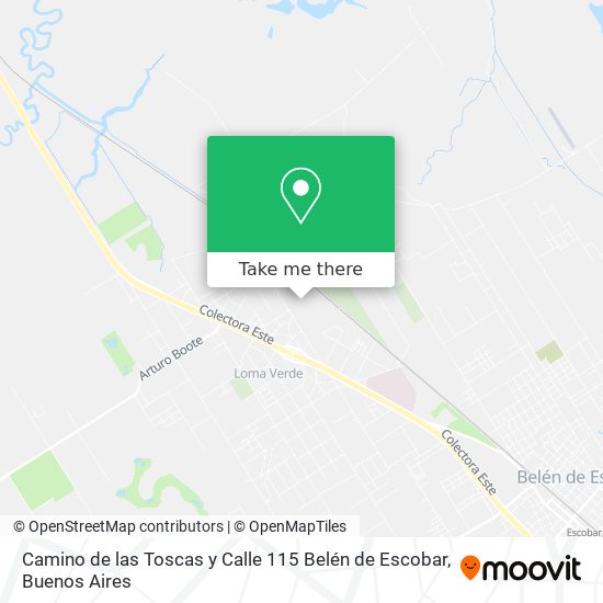 Mapa de Camino de las Toscas y Calle 115  Belén de Escobar