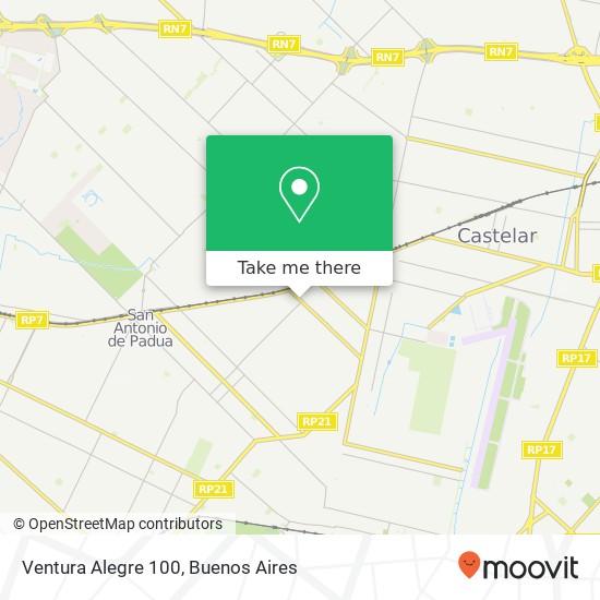 Ventura Alegre 100 map