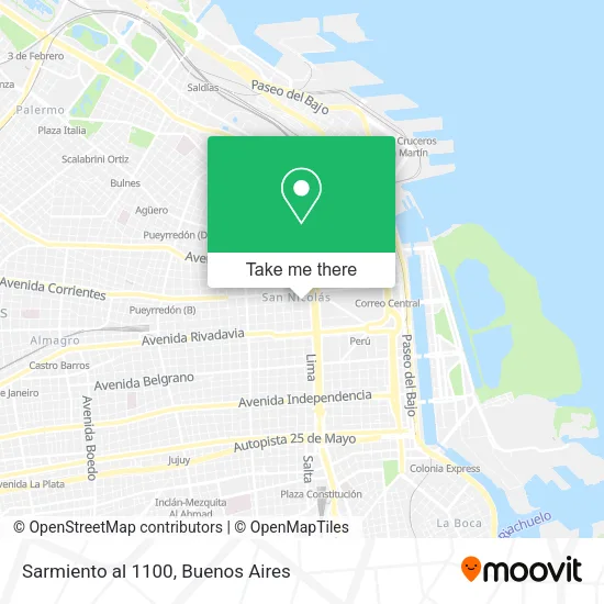 Sarmiento al 1100 map