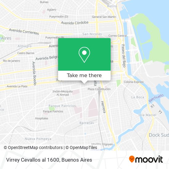 Mapa de Virrey Cevallos al 1600