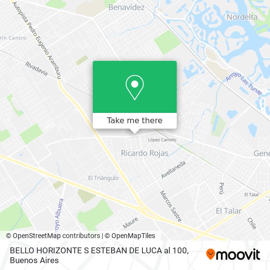 BELLO HORIZONTE S  ESTEBAN DE LUCA al 100 map