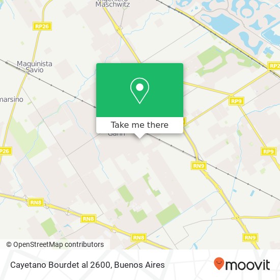 Cayetano Bourdet al 2600 map