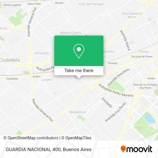 GUARDIA NACIONAL 400 map