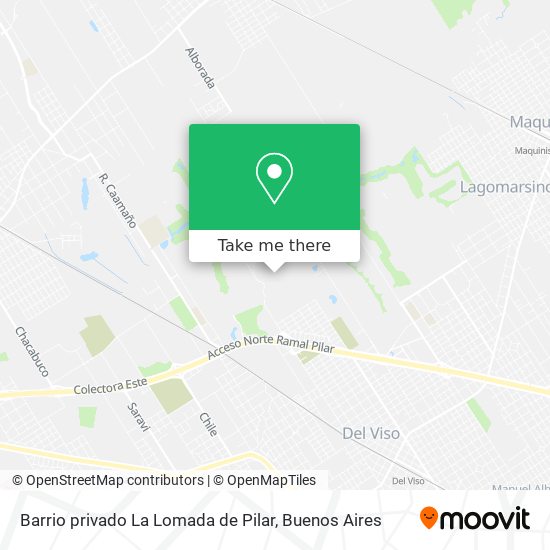 Barrio privado La Lomada de Pilar map