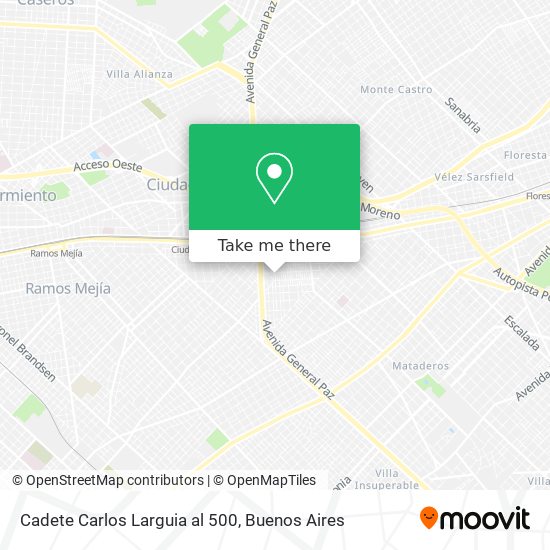 Cadete Carlos Larguia   al 500 map