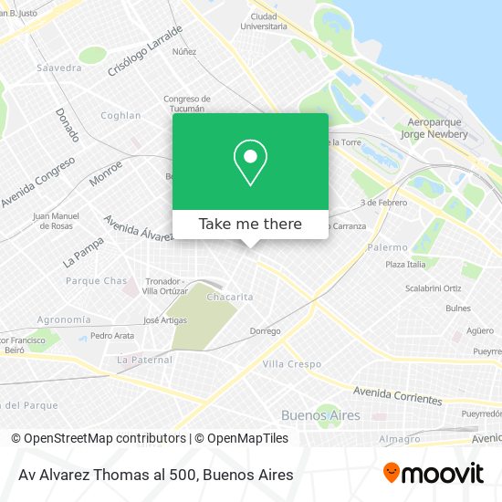 Av  Alvarez Thomas al 500 map