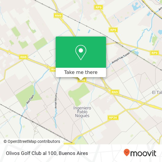 Olivos Golf Club al 100 map