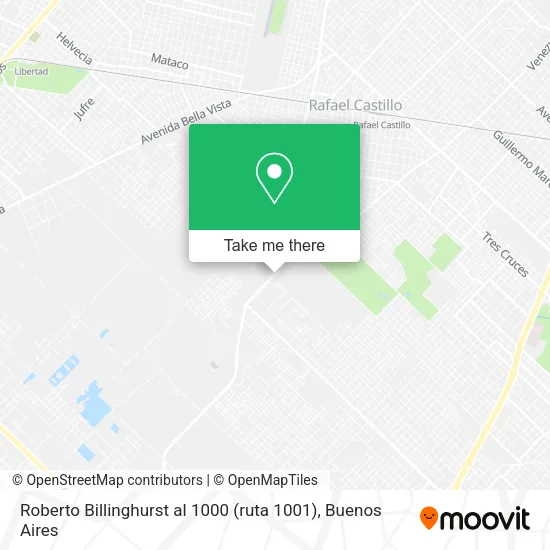 Mapa de Roberto Billinghurst al 1000 (ruta 1001)