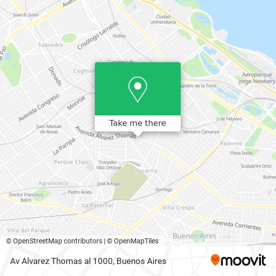 Mapa de Av  Alvarez Thomas al 1000