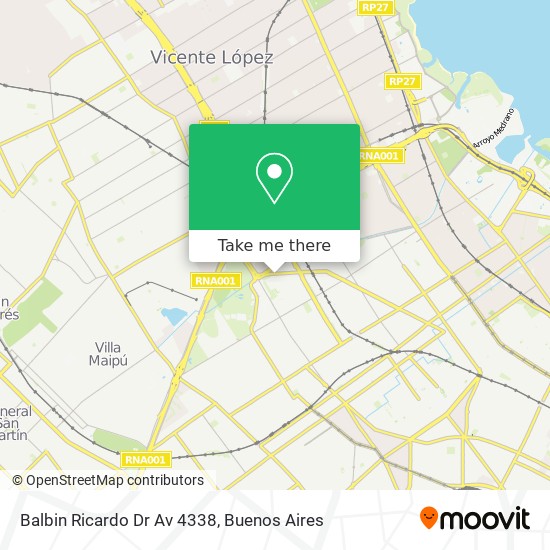 Balbin  Ricardo  Dr  Av  4338 map