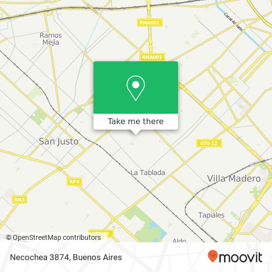 Necochea 3874 map