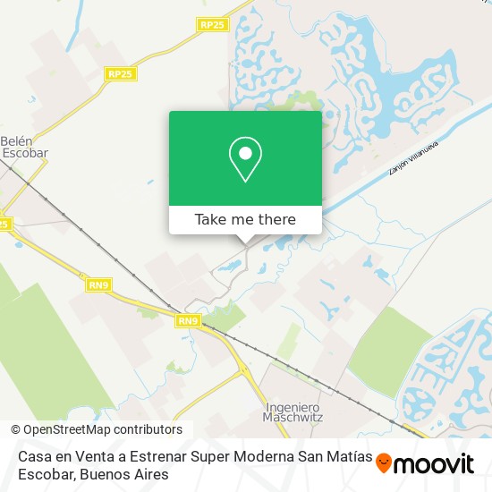 Mapa de Casa en Venta a Estrenar Super Moderna  San Matías  Escobar