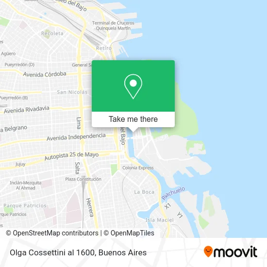 Mapa de Olga Cossettini al 1600