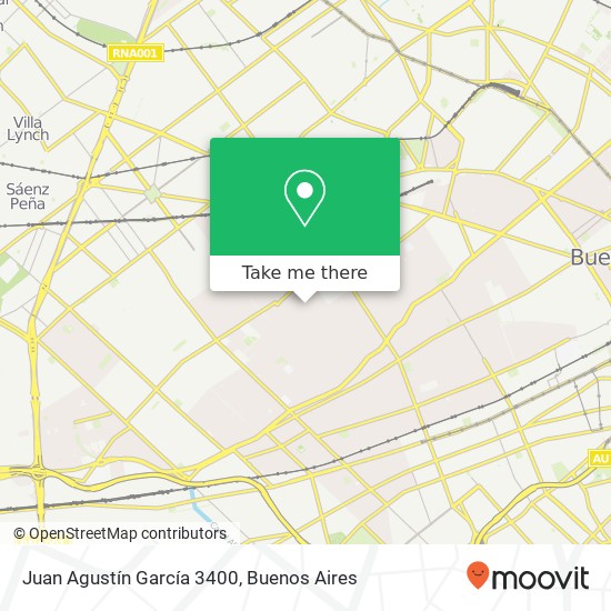 Juan Agustín García 3400 map