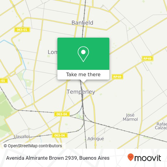 Mapa de Avenida Almirante Brown 2939