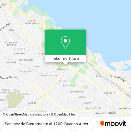 Sanchez de Bustamante al 1200 map