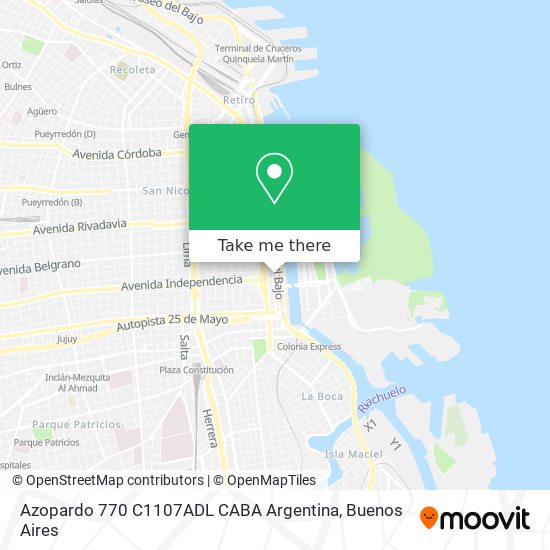 Azopardo 770  C1107ADL CABA  Argentina map