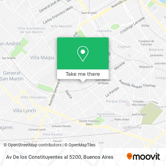 Mapa de Av De los Constituyentes al 5200