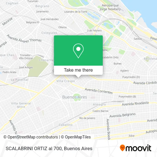 Mapa de SCALABRINI ORTIZ al 700