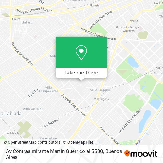 Av  Contraalmirante Martín Guerrico al 5500 map