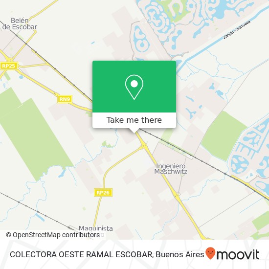 COLECTORA OESTE RAMAL ESCOBAR map