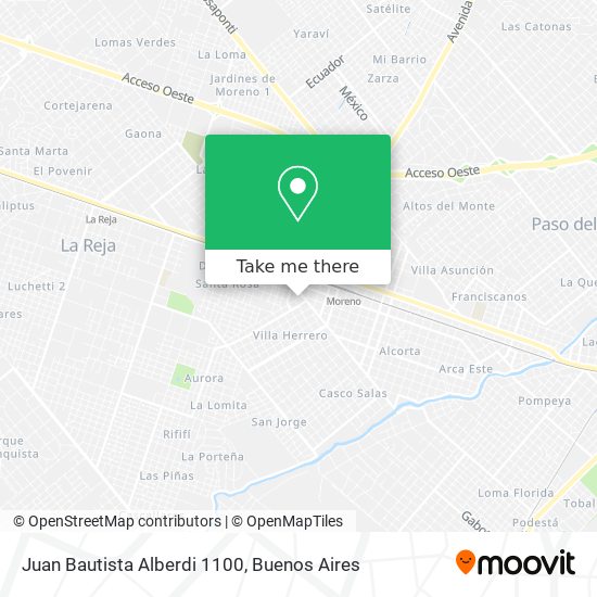 Juan Bautista Alberdi   1100 map