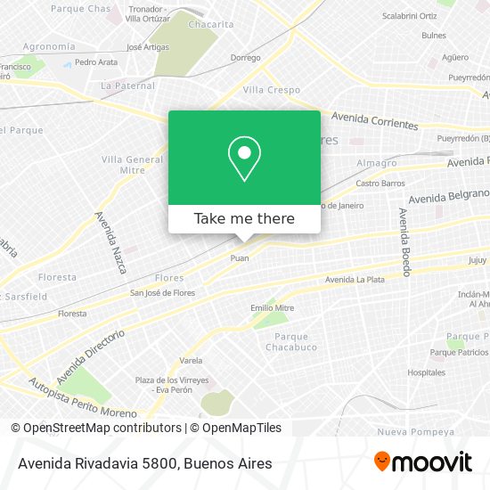Mapa de Avenida Rivadavia 5800