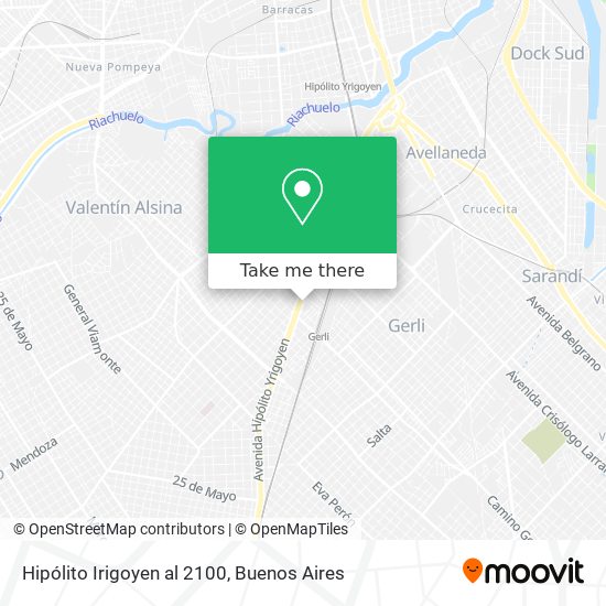 Hipólito Irigoyen al 2100 map