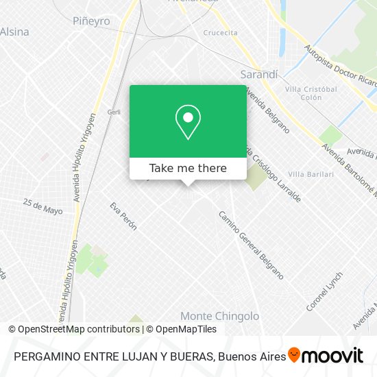 Mapa de PERGAMINO ENTRE LUJAN Y BUERAS