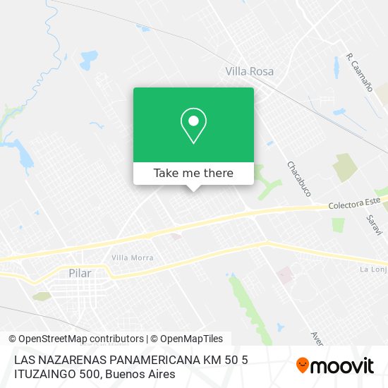 Mapa de LAS NAZARENAS PANAMERICANA KM 50 5 ITUZAINGO 500