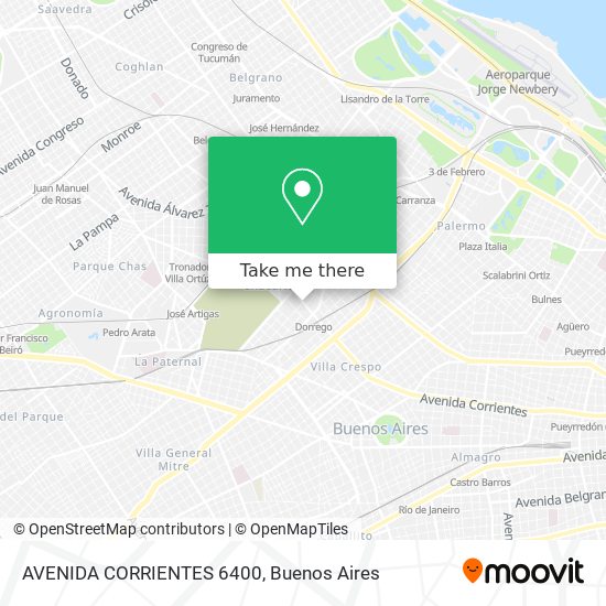 AVENIDA CORRIENTES 6400 map