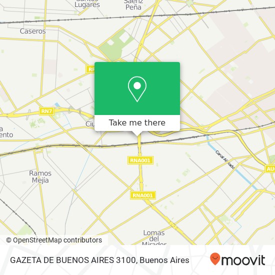 GAZETA DE BUENOS AIRES 3100 map