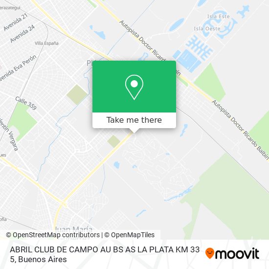 Mapa de ABRIL CLUB DE CAMPO AU BS AS LA PLATA KM 33 5