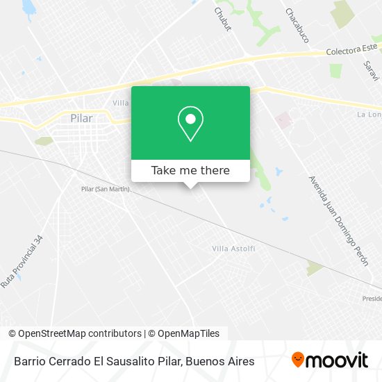 Barrio Cerrado El Sausalito Pilar map