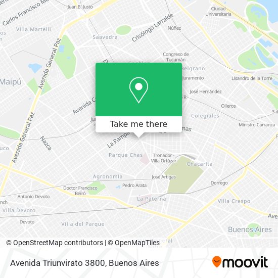 Avenida Triunvirato 3800 map