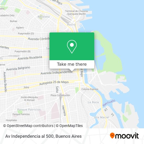 Av Independencia  al 500 map