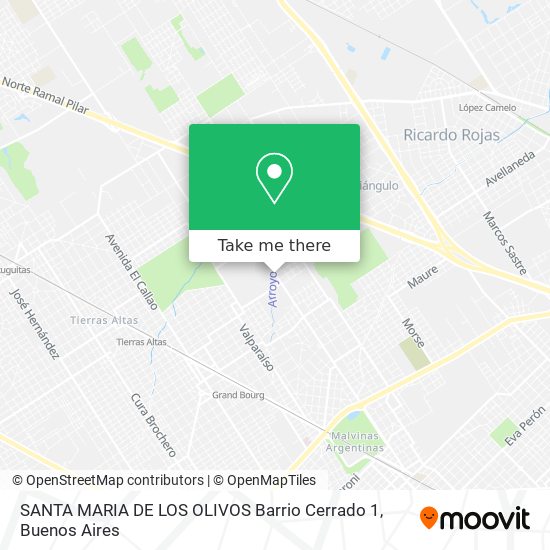 SANTA MARIA DE LOS OLIVOS Barrio Cerrado 1 map